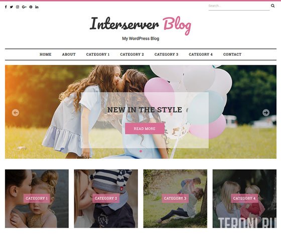 Адаптивный шаблон WordPress - Interserver Blog