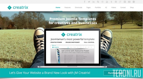 Адаптивный премиум шаблон Joomla 2.5/3.x - JM Creatrix v2.3