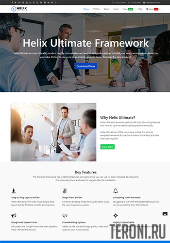 Адаптивный премиум шаблон Joomla - JS Helix Ultimate v1.0.4