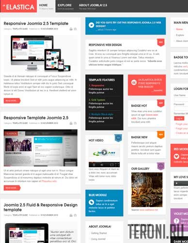 Бесплатный новостной шаблон Joomla 3.6 - JA Elastica