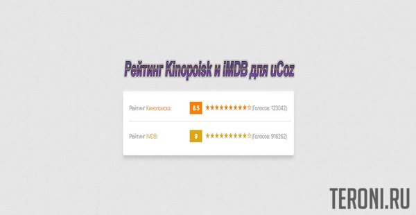 Стильный рейтинг Kinopoisk и iMDB для uCoz