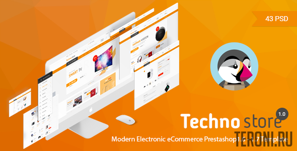 Адаптивный шаблон интернет-магазина Prestashop - Technostore v1.0