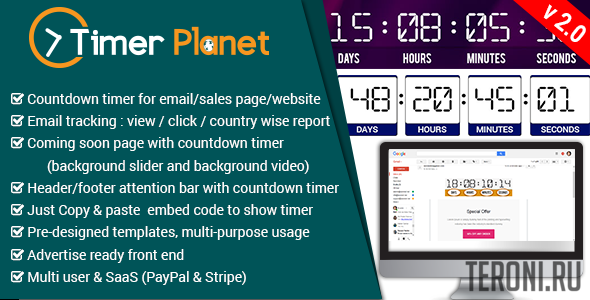 Скрипт обратного отсчета - TimerPlanet v2.0 Rus Nulled