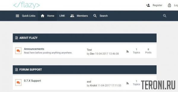 Скрипт форума Flazy v0.7.1 Rus
