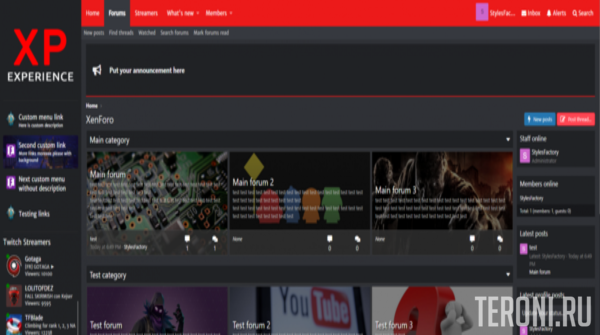 Темный игровой стиль для XenForo 2 - EXPerience 1.1.8