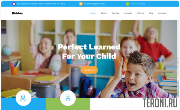 Адаптивный HTML шаблон для образовательных сайтов - Kiddos