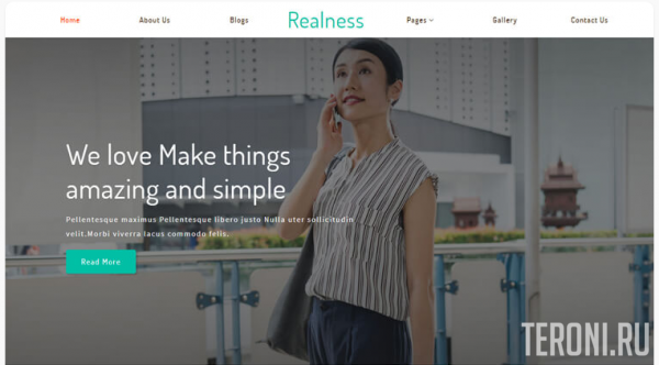 Адаптивный HTML шаблон для бизнес-сайтов - Realness