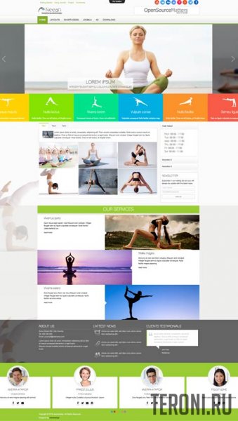 Адаптивный шаблон Joomla 2.5-3.9 для сайта йоги - Neean Yoga