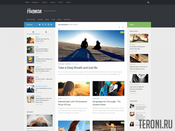 Hueman - премиум шаблон для WordPress