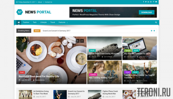 Премиум шаблон WordPress - Новостной портал