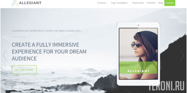 Allegiant - премиум шаблон для WordPress