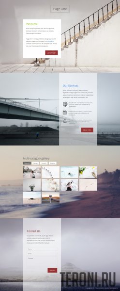 HTML шаблон одностраничного сайта Page-One