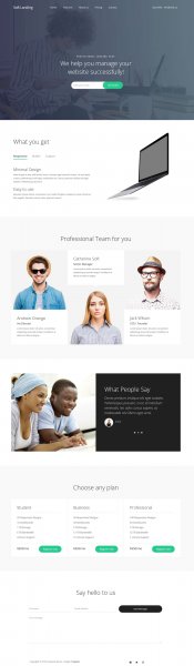 HTML шаблон одностраничного сайта Soft Landing