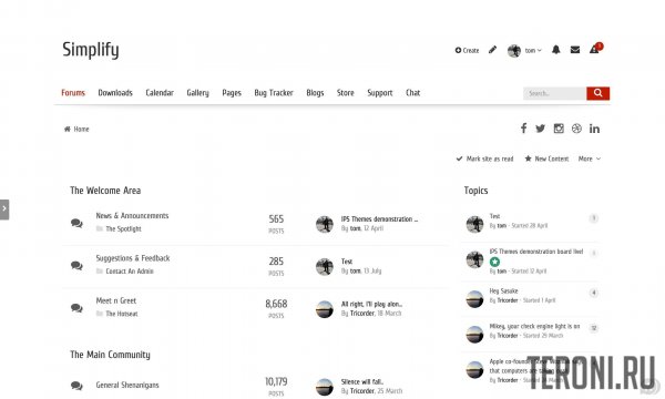 Светлый стиль для форума IPS Community Suite 4.2.x - Simplify 1.0.3