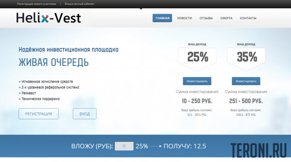 Скрипт инвестиционной матрицы HELIX-VEST