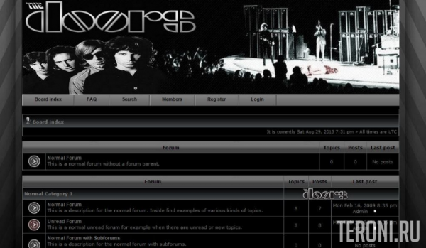 Музыкальный стиль The Doors для phpbb 3.0.х