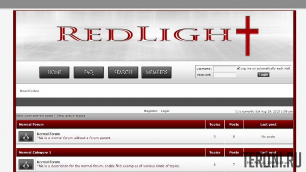 Игровой стиль RedLight для phpbb 3.0.х