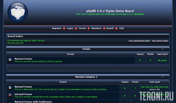 Темный стиль Rainbow Pearl для phpbb 3.0.х