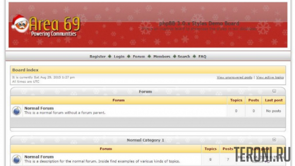 Светлый стиль MG XMAS для phpbb 3.0.х