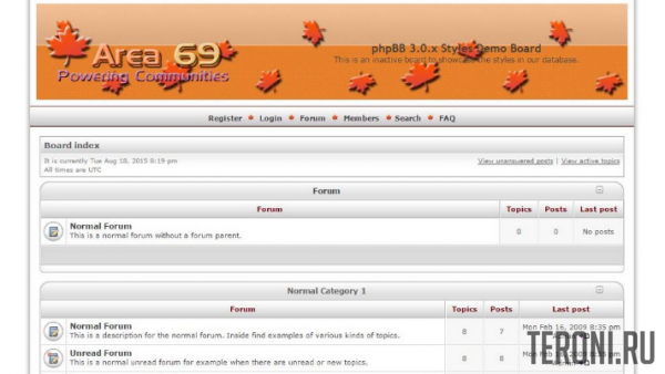 Светлый стиль MG Autumn для phpbb 3.0.х