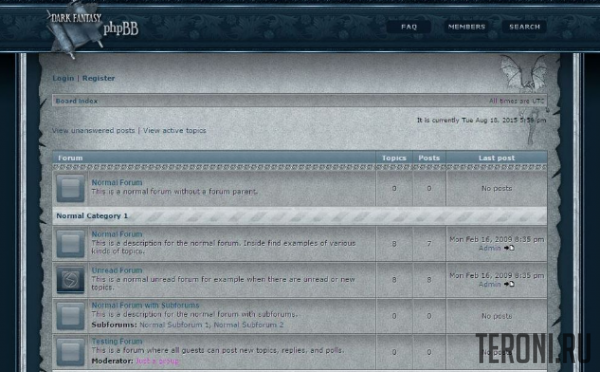 Темный стиль DarkFantasy для phpBB 3.0.х