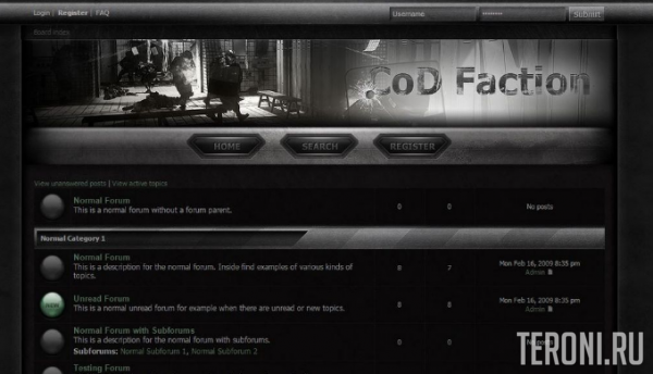 Игровой стиль CoDFaction для phpBB 3.0.х