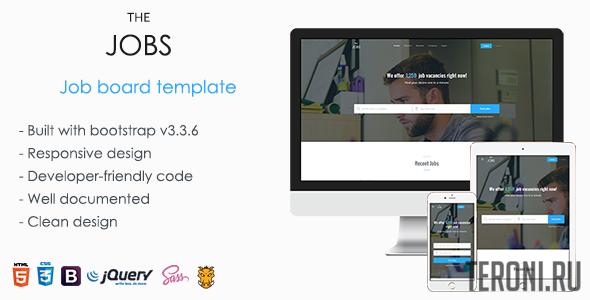 Бизнес шаблон HTML сайта — TheJobs