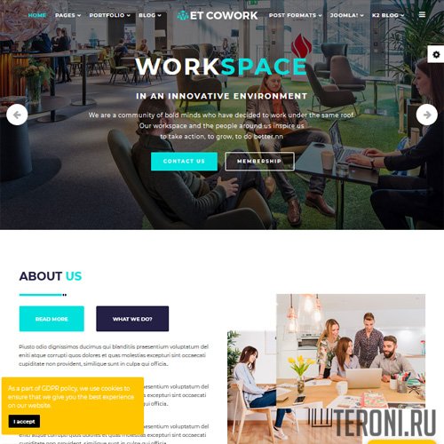 Корпоративный шаблон Joomla 3.9 — ET Cowork