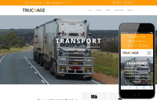 Авто шаблон HTML сайта — Truckage