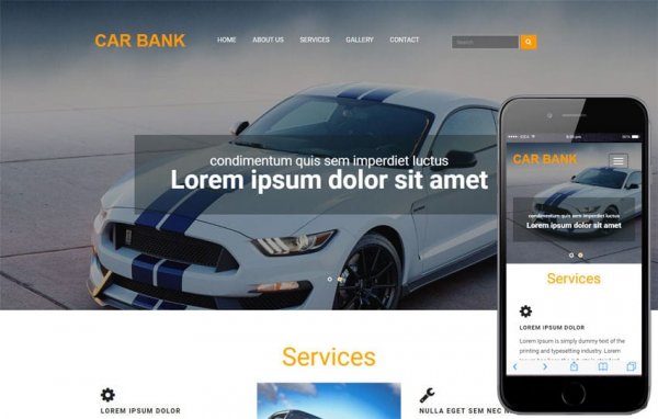 Авто шаблон HTML сайта — Car Bank