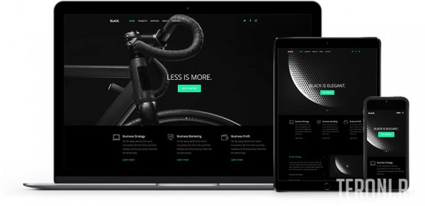 Бизнес шаблон HTML сайта — Black