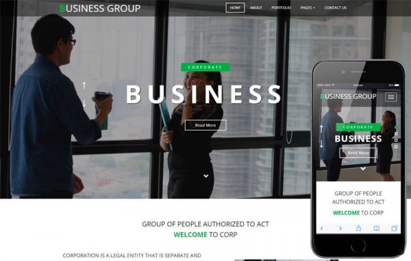 Бизнес шаблон HTML сайта — Business Group