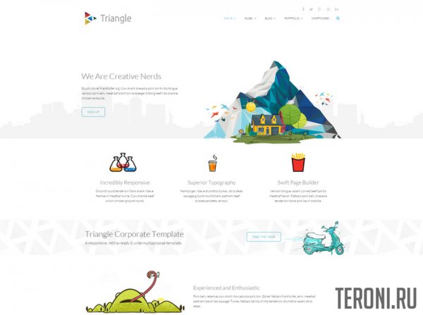 HTML шаблон для блога — Triangle