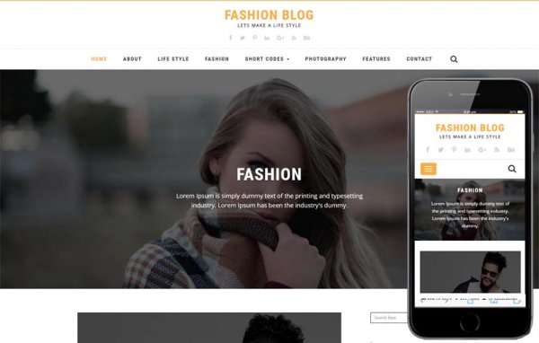 HTML шаблон для блога — Fashion Blog