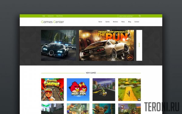 Игровой HTML шаблон — Games Center
