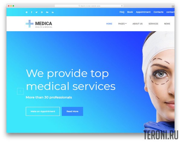 HTML шаблон для сайта пластической хирургии — Medica