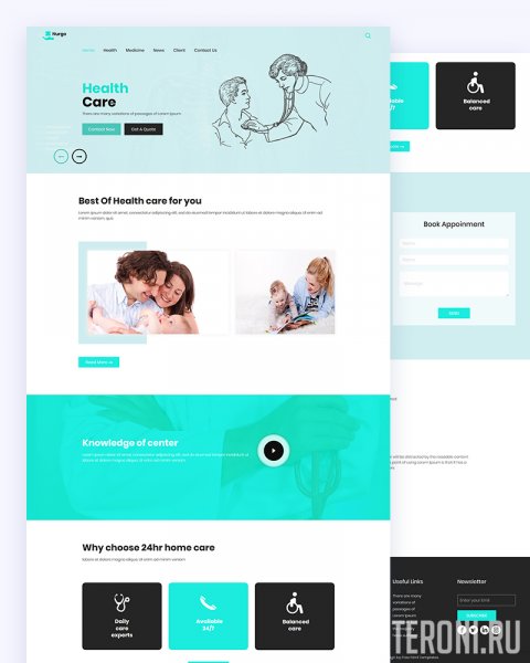 Медицинский HTML шаблон — Nurgo