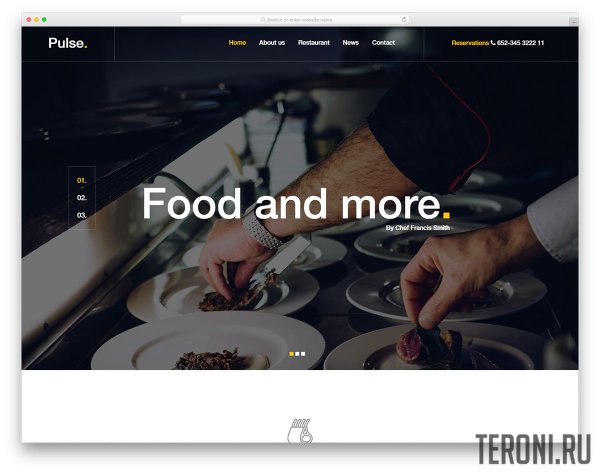 HTML шаблон для сайта ресторана — Pulse