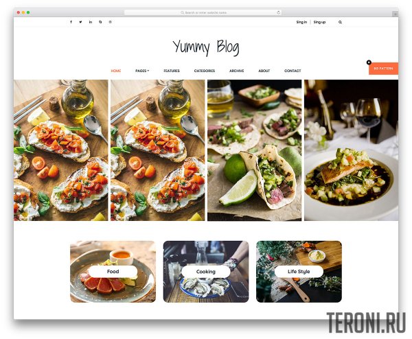 Кулинарный HTML шаблон — Yummy