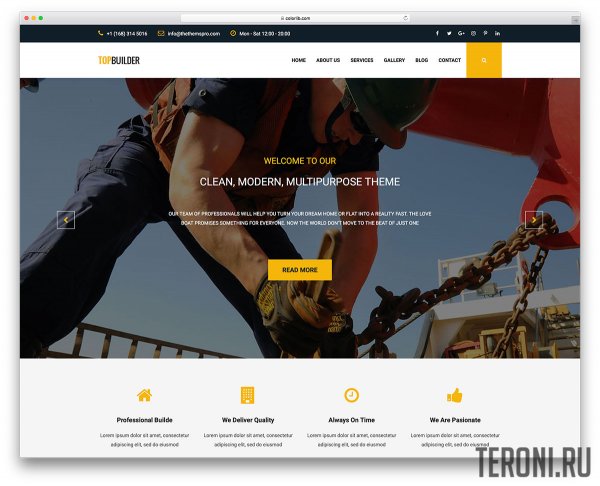 HTML шаблон для строительной компании — TOPBuilder