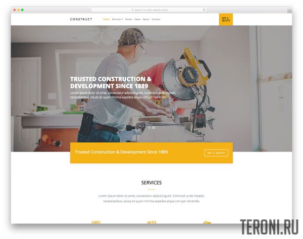 HTML шаблон строительного сайта — Construct