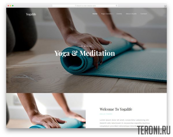 HTML шаблон для сайта студии йоги — Yogalife