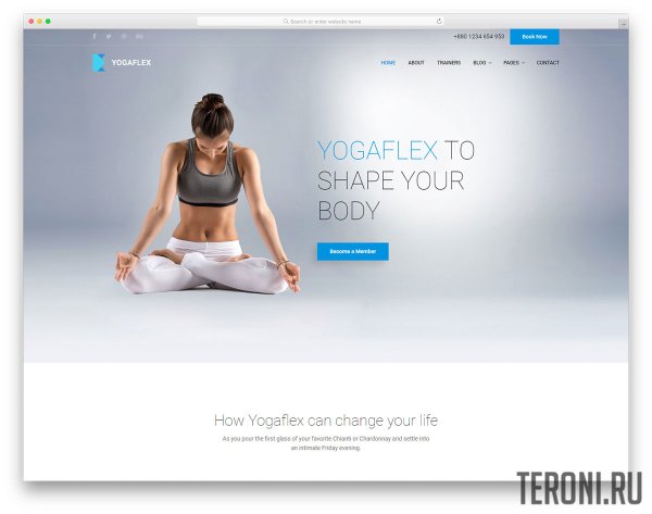 HTML шаблон для сайта студии йоги — Yogaflex