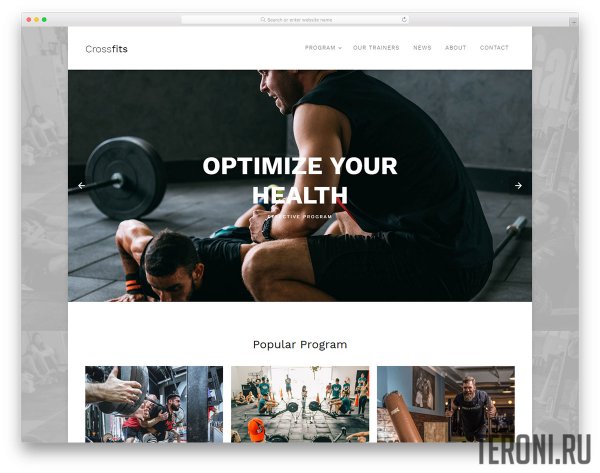 HTML шаблон для сайта тренажерного зала — Crossfits
