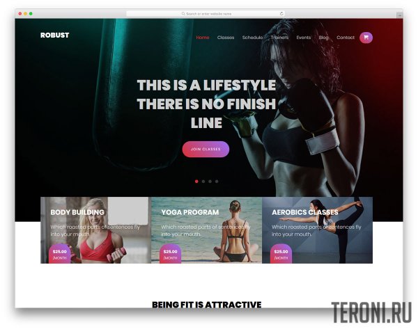 HTML шаблон для спортивного сайта — Robust