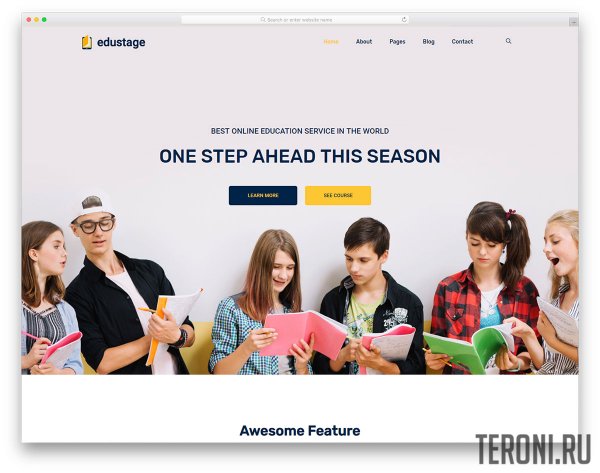 HTML шаблон для сайта университета — Edustage