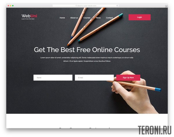 HTML шаблон для образовательного сайта — Webuni