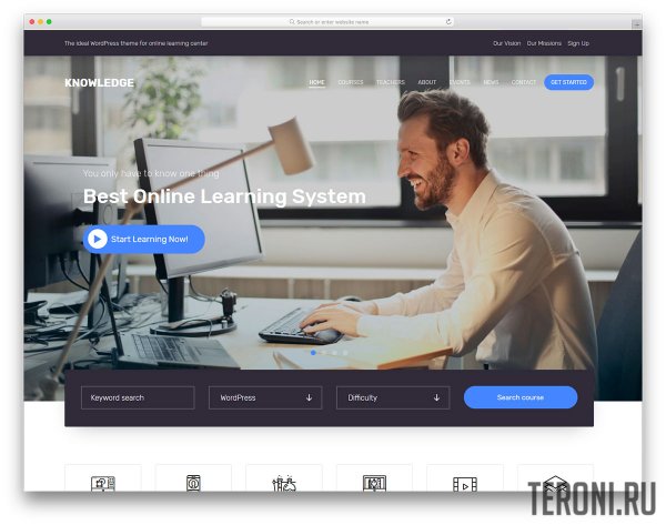 HTML шаблон образовательного сайта — Knowledge
