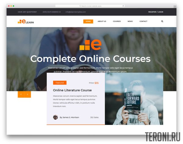 HTML шаблон для сайта онлайн-курсов — Elearn