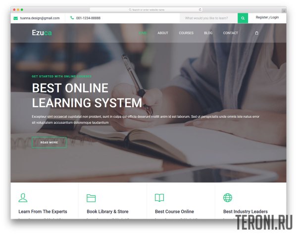 HTML шаблон образовательного сайта — Ezuca